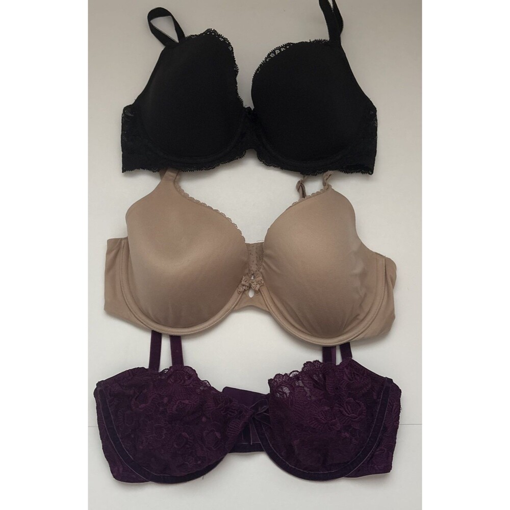 Lot of 3 Womens Victorias Secret Body By Very Sexy Dream Angels Push Up Bras 34D